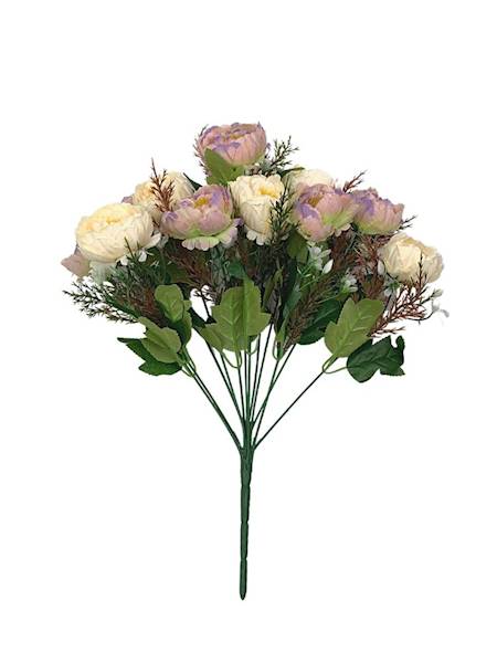 Pełniki bukiet 38 cm brudny róż i kremowy