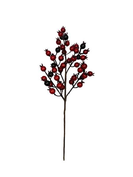 Gałązka czerwone kulki 35 cm 