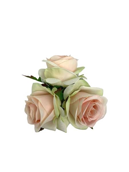 Róża główka 9 cm jasny róż i zielony