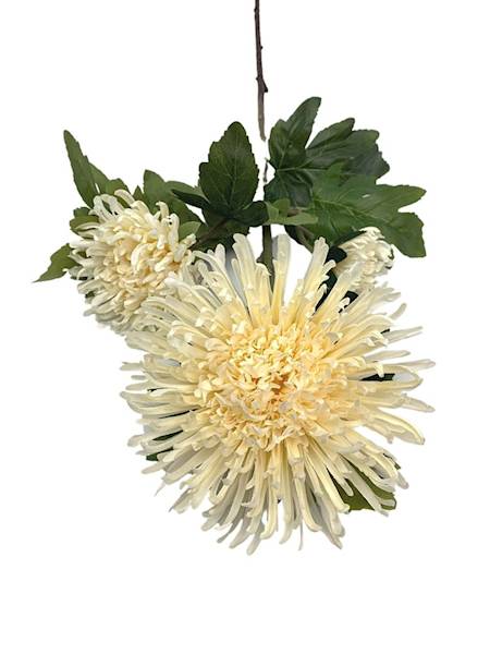 Chryzantema XL gałązka 93 cm kremowa