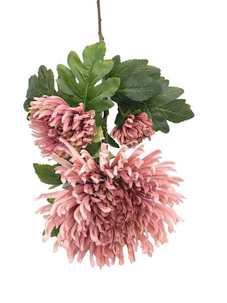 Chryzantema XL gałązka 93 cm różowa