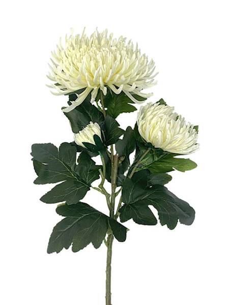 Chryzantema XL gałązka 93 cm jasny krem