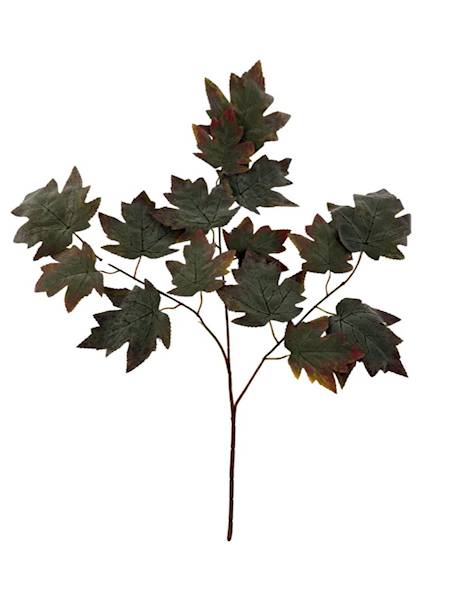 Liść welwetowy klon 65 cm brudna zieleń