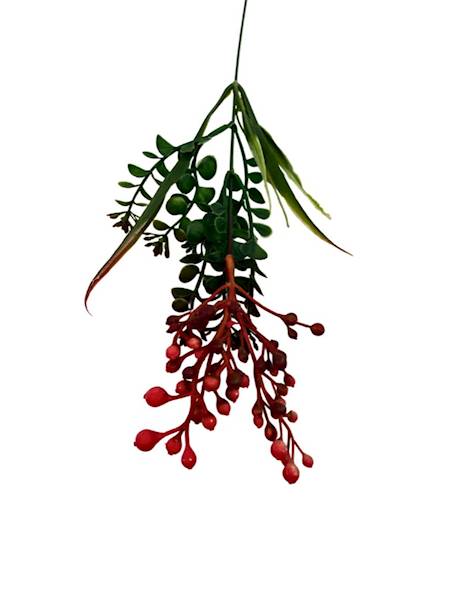 Dodatek kulki gałązka 45 cm czerwony