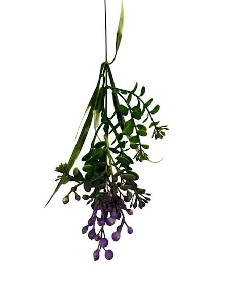 Dodatek kulki gałązka 45 cm fiolet