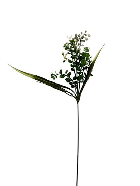 Dodatek kulki gałązka 45 cm biało zielony