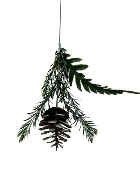 Dodatek szyszka 44 cm bielony