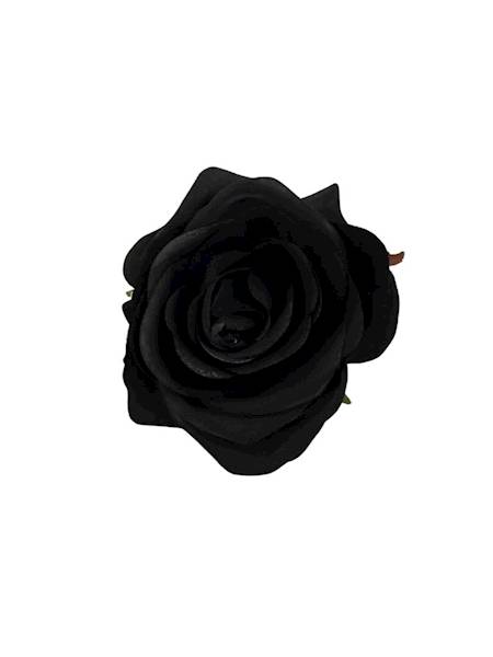 Róża główka 9 cm czarna