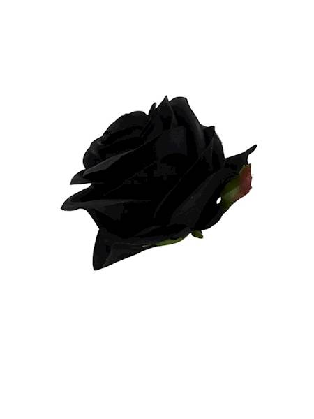 Róża główka 9 cm czarna