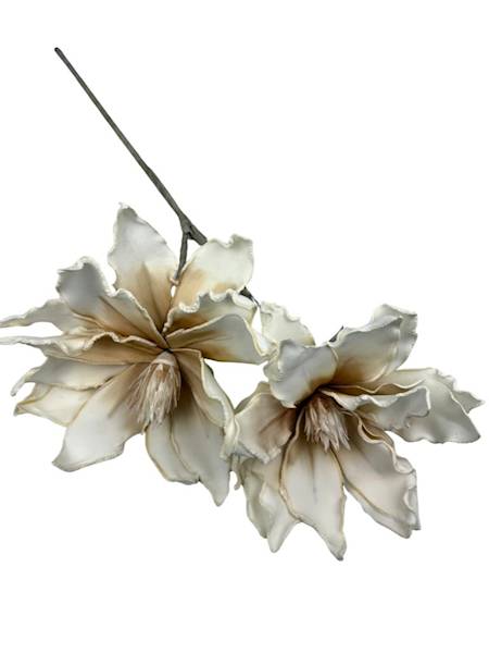 Magnolia kwiaty z pianki kremowe