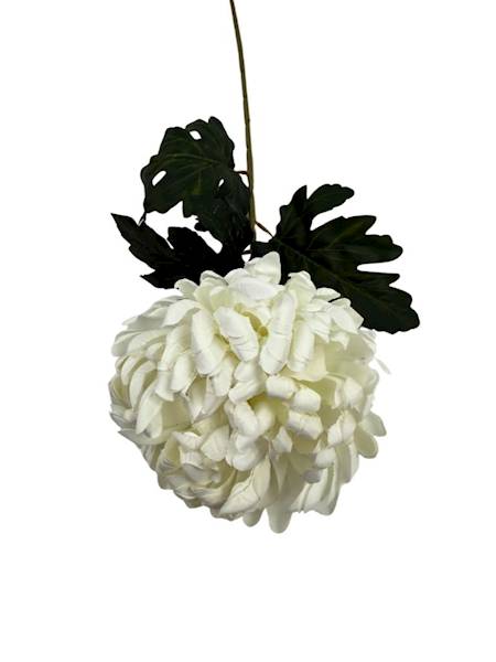 Chryzantema gałązka 74 cm biała