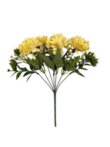 Bukiet cynia 32 cm żółty