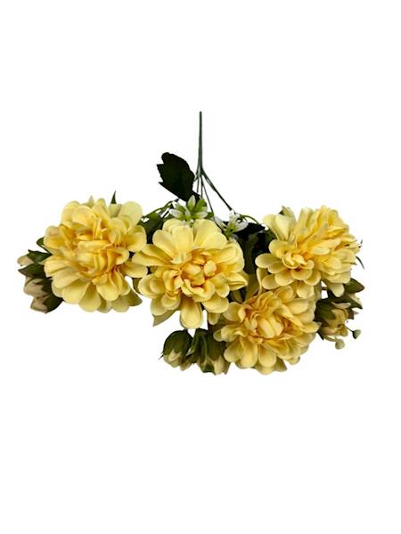 Bukiet cynia 32 cm żółty