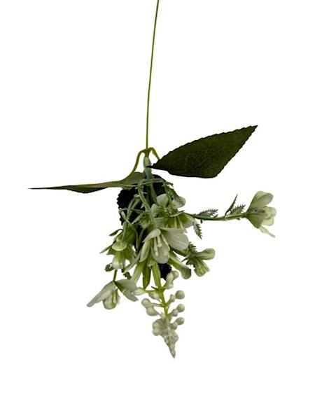 Dodatek kwiatuszki 38 cm biały