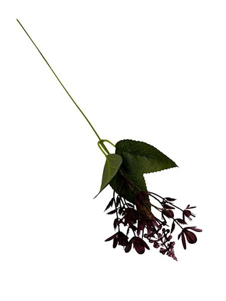 Dodatek kwiatuszki 38 cm purpurowy