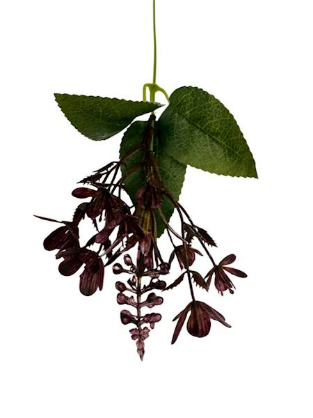 Dodatek kwiatuszki 38 cm purpurowy