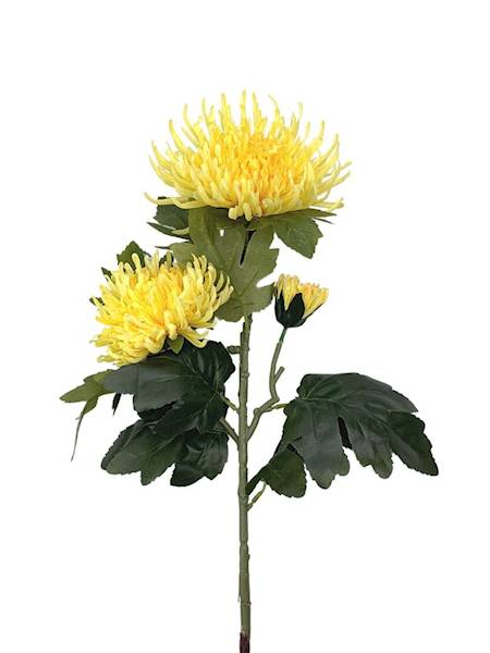 Chryzantema XL gałązka 93 cm żółta