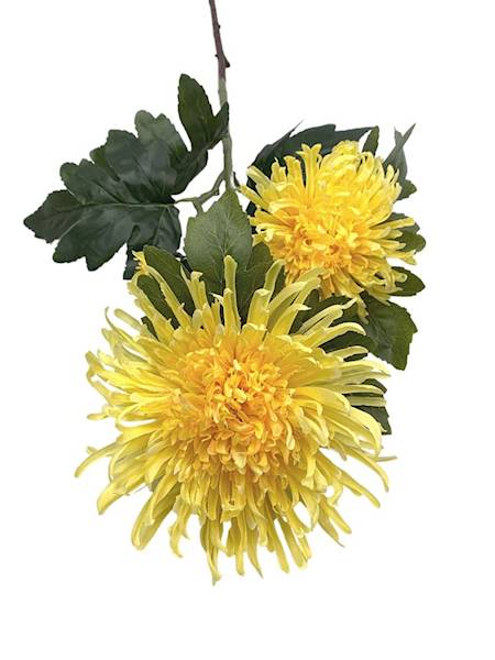 Chryzantema XL gałązka 93 cm żółta