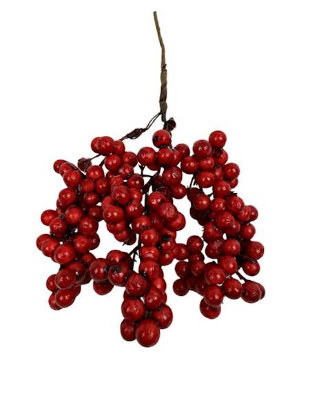 Kulki czerwone gałązka 24 cm