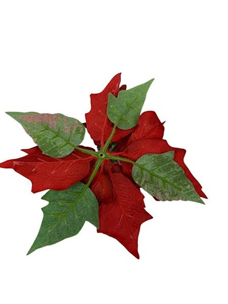 Gwiazda betlejemska welurowa 20 cm ciemno czerwona