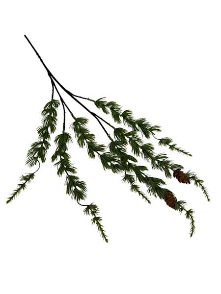 Modrzew gałązka z szyszkami 64 cm jasno zielona