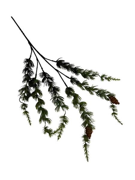 Modrzew gałązka z szyszkami 64 cm zielono czarna
