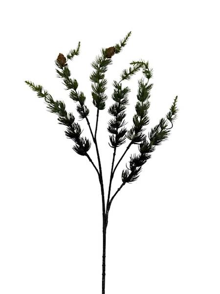 Modrzew gałązka z szyszkami 64 cm zielono czarna