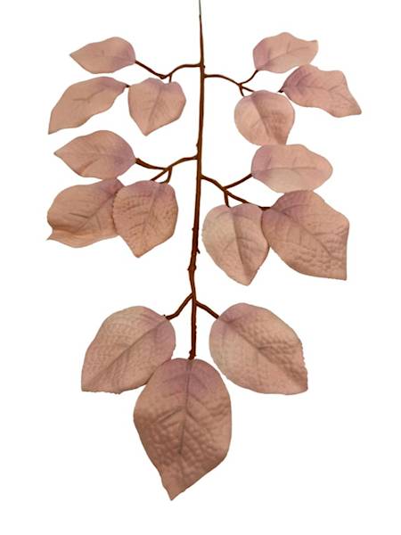 Liść róży 55 cm pudrowy róż