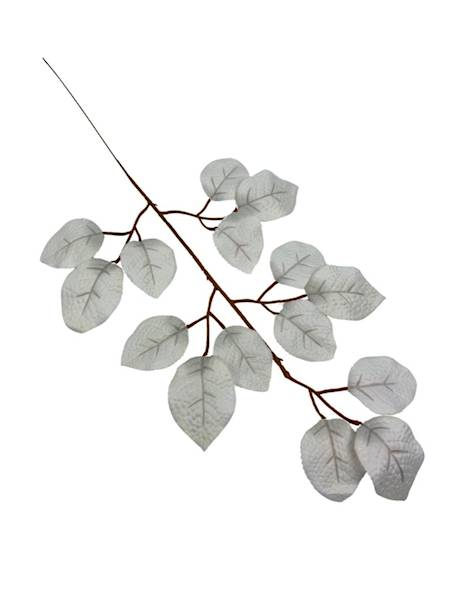 Liść róży 55 cm biały