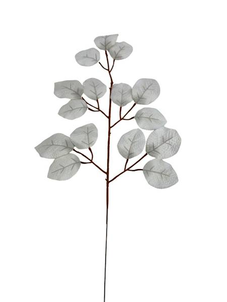 Liść róży 55 cm biały