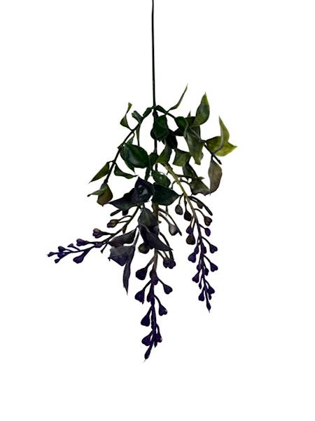 Dodatek gałązka serduszka 40 cm fiolet