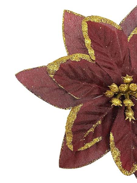 Gwiazda betlejemska 12 cm bordowa