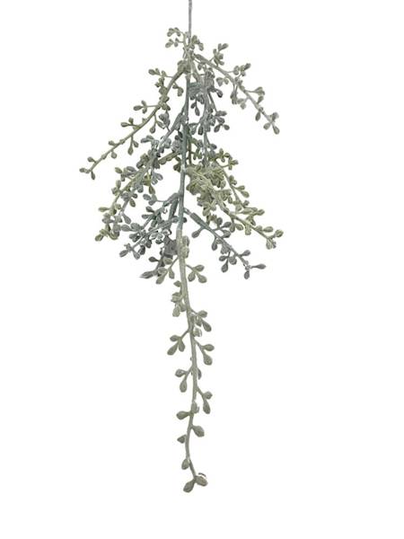 Gałązka omszona 46 cm szara