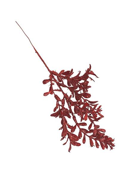 Gałązka brokat 30 cm czerwona