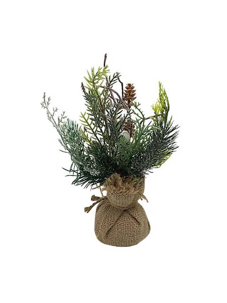 Ozdobny woreczek bożonarodzeniowy 25 cm biały