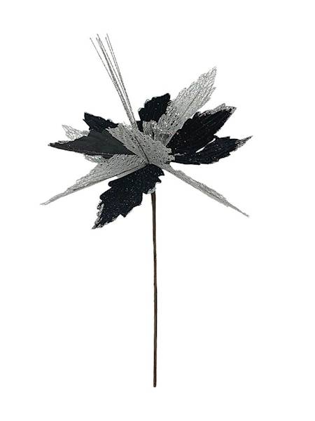 Gwiazda betlejemska 50 cm czarno srebrna