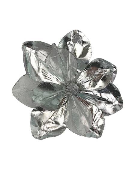 Magnolia z klipsem 25 cm srebrna