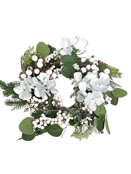 Wianek świąteczny 40 cm biały