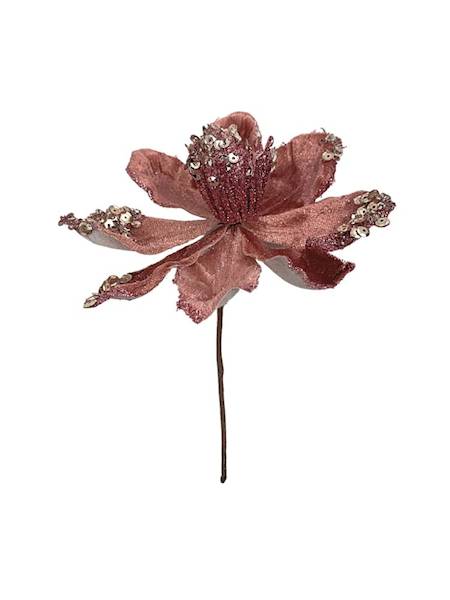 Magnolia welurowa pik 16 cm różowa