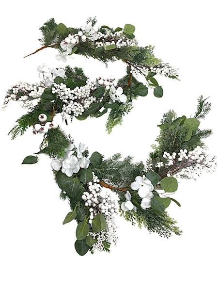 Girlanda świąteczna 160 cm biała