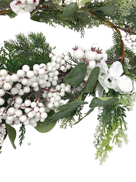 Girlanda świąteczna 160 cm biała