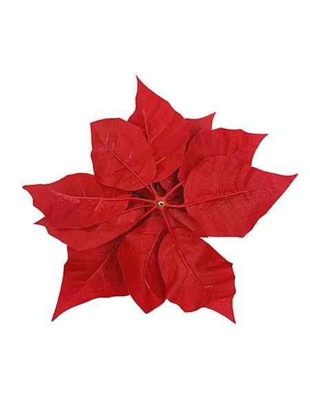 Gwiazda betlejemska welurowa główka 25 cm czerwona