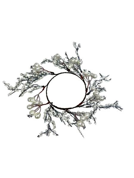 Wianek z perłowych kuleczek 34 cm