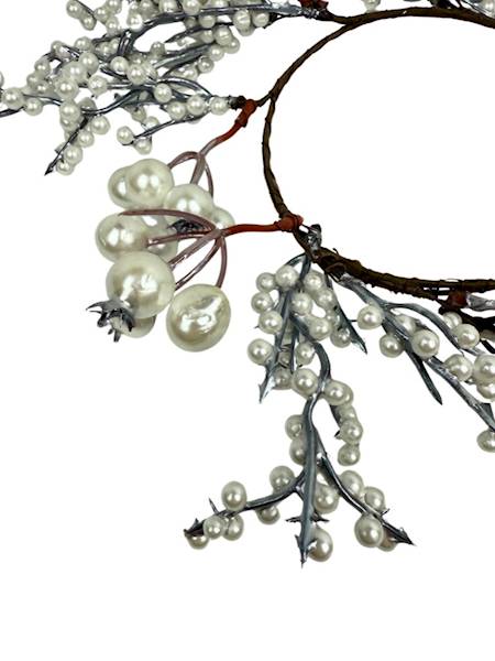 Wianek z perłowych kuleczek 34 cm