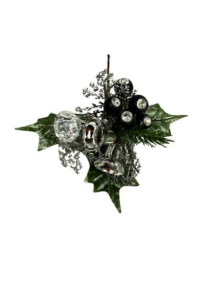 Pik świąteczny czarno srebrny 20 cm