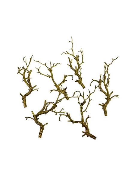 Korzeń zestaw 6 sztuk złoty