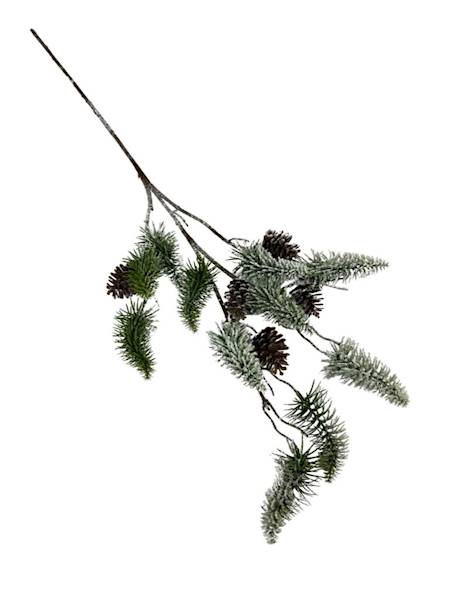 Gałązka ośnieżona z szyszkami 90 cm