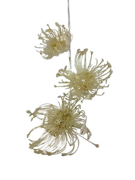 Gałązka dekoracyjna 67 cm perłowa