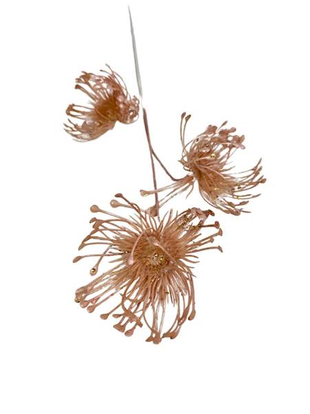 Gałązka dekoracyjna 67 cm brzoskwiniowa perłowa