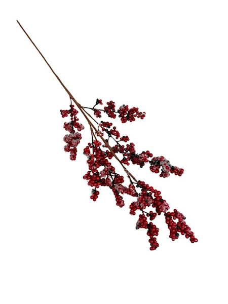 Gałązka czerwone kuleczki 68 cm